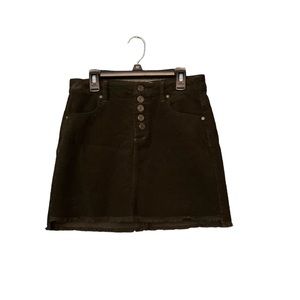 Dark Green Corduroy Mini Skirt